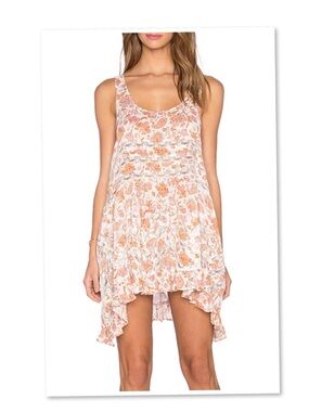 Free People Floral Tiered Mini Trapeze Dress